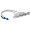 Image de StarTech.com Equerre USB 4 ports - Adaptateur de Slot 4 ports USB 2.0 A Femelle, 0,286 m, 68 g, 125 mm, 225 mm, 22 mm, 73 g USBPLATE4