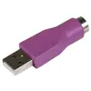 Image de StarTech.com Adaptateur PS/2 vers USB - Adaptateur de rechange pour clavier - PS2 (F) vers USB A (M), USB A, PS/2, Violet GC46MFKEY