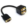 Image de StarTech.com Câble répartiteur vidéo VGA de 30cm - 1x VGA (Mâle) vers 2x VGA (Femelle) - Noir, 0,3 m, VGA (D-Sub), 2 x VGA (D-Sub), Mâle, Femelle, Noi