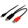 Image de StarTech.com Câble USB 2.0 en Y de 1,8 m pour disque dur externe - 2x USB A (M) vers 1x USB Mini B (M), 1,8 m, Mini-USB B, 2 x USB A, USB 2.0, Mâle/Mâ