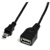 Image de StarTech.com Câble Mini USB 2.0 de 30cm - USB A vers Mini B - F/M, 0,3 m, USB A, Mini-USB B, Mâle/Femelle, 0,48 Gbit/s, Noir USBMUSBFM1