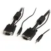 Image de StarTech.com Câble vidéo coaxial pour écran VGA haute résolution 2 m avec audio HD15 M/M, 2 m, VGA (D-Sub) + 3,5 mm, VGA (D-Sub) + 3,5 mm, Mâle, Mâle,