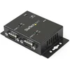 Image de StarTech.com Hub adaptateur industriel USB vers série 2 ports à fixation murale avec clips de rail DIN, USB 2.0 Type-B, Série, Noir, Acier, Activité,