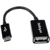 Image de StarTech.com Câble adaptateur Micro USB vers USB Host OTG de 12cm - Mâle / Femelle - Noir, 0,127 m, Micro-USB B, USB A, USB 2.0, 0,48 Gbit/s, Noir UUS