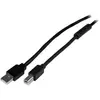 Image de StarTech.com Câble USB Actif A vers B 20 m - M/M - Noir, 20 m, USB A, USB B, USB 2.0, 0,48 Gbit/s, Noir USB2HAB65AC