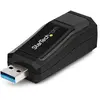 Image de StarTech.com Adaptateur Réseau USB 3.0 vers RJ45 Gigabit Ethernet - 10/100/1000Mbps - Noir, Avec fil, USB, Ethernet, 1000 Mbit/s, Noir USB31000NDS