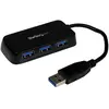 Image de StarTech.com Hub USB 3.0 (5Gbps) à 4 ports avec câble intégré - Noir, USB 3.2 Gen 1 (3.1 Gen 1) Type-A, USB 3.2 Gen 1 (3.1 Gen 1) Type-A, 5000 Mbit/s,