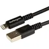 Image de StarTech.com Câble Apple Lightning vers USB pour iPhone, iPod, iPad - 3 m Noir, 3 m, Lightning, USB A, Mâle, Mâle, Noir USBLT3MB