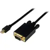 Image de StarTech.com Adaptateur Mini DisplayPort vers VGA - Câble Display Port Mâle VGA Mâle 1920x1200 - Noir 1,8m, 1,83 m, mini DisplayPort, VGA (D-Sub), Mâl
