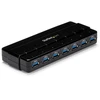 Image de StarTech.com Hub SuperSpeed USB 3.0 avec 7 ports - 5Gbps - Concentrateur USB 3.0 avec adaptateur d'alimentation, USB 3.2 Gen 1 (3.1 Gen 1) Type-B, USB