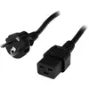 Image de StarTech.com Cordon d'alimentation CEE7 vers IEC 320 C19 de 2m pour ordinateur - M/F, 2 m, CEE7/7, Coupleur C19, 250 V PXTEUC192M