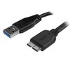 Image de StarTech.com Câble SuperSpeed USB 3.0 slim A vers Micro B de 0,5 m - Mâle / Mâle - Noir, 0,5 m, USB A, Micro-USB B, USB 3.2 Gen 1 (3.1 Gen 1), Mâle/Mâ