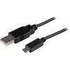 Image de StarTech.com Câble de charge /synchronisation mobile USB A vers Micro B slim de 1 m pour smartphone et tablette - M/M - Noir, 1 m, USB A, Micro-USB B,