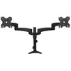 Image de StarTech.com Bras articulé pour 2 moniteurs avec gestion de câbles et hauteur ajustable - Support de bureau double écran, Pince, 13,6 kg, 30,5 cm (12'