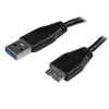 Image de StarTech.com Câble SuperSpeed USB 3.0 slim A vers Micro B de 15 cm - Mâle / Mâle - Noir, 0,15 m, USB A, Micro-USB B, USB 3.2 Gen 1 (3.1 Gen 1), Mâle/M