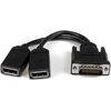 Image de StarTech.com Câble adaptateur DMS-59 (LFH) vers 2x DisplayPort de 20cm - Câble en Y DMS 59 (M) vers double DP (F), 2x DisplayPort, 3840 x 2160 pixels,