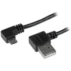 Image de StarTech.com Câble USB A vers Micro B de 2 m avec connecteurs coudés à angle droit - M/M - Noir, 2 m, USB A, Micro-USB B, USB 2.0, Mâle/Mâle, Noir USB