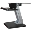 Image de StarTech.com Poste de travail debout avec hauteur réglable, Support multimédia, Noir, Argent, Acier, Bois, Ecran plat, 13 kg, 76,2 cm (30') ARMSTS