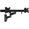 Image de StarTech.com Support mural pour deux écrans - Bras articulés, 10 kg, 38,1 cm (15'), 61 cm (24'), 75 x 75 mm, 100 x 100 mm, Noir ARMDUALWALL