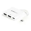 Image de StarTech.com Adaptateur multiport USB-C vers HDMI 4K avec USB Power Delivery et port USB-A - Blanc, Avec fil, USB 3.2 Gen 1 (3.1 Gen 1) Type-C, 60 W,