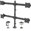 Image de StarTech.com Support de bureau pour 4 écrans - Bras d'écran articulé - Acier robuste, Pince, 32 kg, 33 cm (13'), 68,6 cm (27'), 100 x 100 mm, Noir ARM