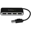Image de StarTech.com Hub USB 2.0 portable à 4 ports avec câble intégré, USB 2.0, USB 2.0, 480 Mbit/s, Noir, Argent, Plastique, CE, FCC, RoHS, REACH ST4200MINI
