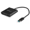 Image de StarTech.com Adaptateur USB 3.0 vers Dual HDMI - 2x1080p / 1x4K 30Hz - Carte Graphique/Vidéo Externe - Adaptateur d'Affichage Double Écran USB Type-A