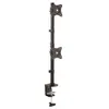 Image de StarTech.com Support de bureau pour deux écrans - Vertical, Pince, 10 kg, 33 cm (13'), 68,6 cm (27'), 100 x 100 mm, Noir ARMDUALV