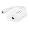 Image de StarTech.com Adaptateur USB-C vers Mini DisplayPort - 4K 60Hz - Blanc - Adaptateur USB 3.1 Type-C vers Mini DP - La Version Mise à Jour est CDP2MDPEC,