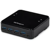Image de StarTech.com Switch de partage de périphériques USB 3.0 (5Gbps) avec 4 entrées / 4 sorties, 5 Gbit/s, Micro-USB Type-B, Noir, Plastique, CE, FCC, REAC