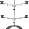 Image de StarTech.com Support écran PC pour à 4 affichages - Articulé, Autonome, 8 kg, 81,3 cm (32'), 100 x 100 mm, Réglage de la hauteur, Noir, Argent ARMQUAD