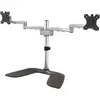 Image de StarTech.com Pied pour écran PC à double affichage - Multidirectionnel, Autonome, 16 kg, 81,3 cm (32'), 100 x 100 mm, Réglage de la hauteur, Noir, Arg