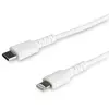 Image de StarTech.com Câble USB-C vers Lightning Blanc Robuste 1m - Câble de Charge/Synchronistation USB Type C vers Lightning Fibre Aramide - iPad/iPhone 12 C
