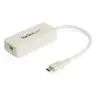 Image de StarTech.com Adaptateur USB-C vers Gigabit Ethernet avec port USB-A - Adaptateur Réseau Blanc 1Gbps NIC USB 3.0/3.1 Type C - 1GbE USB-C RJ45/LAN TB3 C