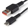 Image de StarTech.com Câble Chargeur Sécurisé 1m - Data Blocker - Câble USB-A vers USB-C - Protection No-Data Charge/Alim. pour SmartPhone/Tablette - Câble Blo