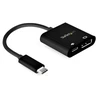 Image de StarTech.com Adaptateur USB-C vers DisplayPort avec Power Delivery - Convertisseur Vidéo 8K 60Hz /4K 120Hz USB Type C vers DP 1.4 avec Chargement 60W