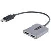 Image de StarTech.com Hub DisplayPort HDMI Double - Dual HDMI 4K 60Hz - Hub DP vers HDMI MST - Convertisseur DisplayPort Mâle vers HDMI Femelle - Convertisseur