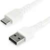 Image de StarTech.com Câble de Charge Rapide USB-A vers USB-C de 1m, Robuste, Charge et Synchronisation, 3A, USB 2.0, Gaine TPE Blanche et Fibre d'Aramide - Co