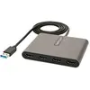 Image de StarTech.com Adaptateur USB 3.0 vers 4x HDMI - Carte Vidéo & Graphique Externe - Convertisseur USB Type-A vers Quadruple Écran HDMI - 1080p 60Hz - Don