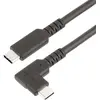 Image de StarTech.com Câble USB-C Robuste à Angle Droit de 1m, USB 3.2 Gen 2 (10 Gbps), Cordon de Transfert de Données USB-C à C Complet - Mode Alt DP 4K 60Hz,