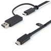 Image de StarTech.com Câble USB-C de 1m avec Adaptateur USB-A Dongle, USB 10Gbps/5Gbps, 100W (5A) PD, 8K 60Hz/4K 144Hz DP Alt Mode - Compatible Thunderbolt, 1