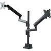 Image de StarTech.com Support Double Écran PC - Bras Double Moniteur VESA - 32' 8kg - Empilables Verticalement - Porte 2 Écrans Hauteur Réglable/Articulé - Fix