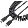 Image de StarTech.com Câble de Charge USB-C de 50cm - Adaptateur USB-C vers USB-C Enroulé à Usage Intesif - Câble Thunderbolt 3 en Fibre Aramide Robuste - Cord