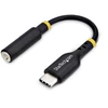 Image de StarTech.com Adaptateur Audio USB-C vers Prise Casque/Casque 3,5 mm TRRS, Dongle Aux USB Type-C vers Jack, Hi-Fi 32-bit DAC, pour Ordinateur Portable/