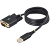 Image de StarTech.com Câble USB-Série de 1m - Rétention COM, Vis/Écrous Interchangeables, Adaptateur USB vers DB9 RS232, Convertisseur USB RS232, Circuit Intég
