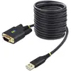 Image de StarTech.com Adaptateur USB vers Série de 3m - COM Rétention, Câble Adaptateur/Convertisseur USB RS232, Vis/Écrous Interchangeables, USB-A vers DB9 RS