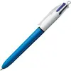 Image de Stylo bille Bic 4 couleurs - pointe moyenne rétractable - vert / bleu / rouge / noir