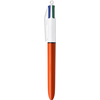 Image de BIC 4 couleurs Original Stylo bille rétractable pointe fine 0,8 mm - Corps Orange
