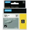 Image de Ruban thermoretractable noir sur blanc 6MM pour rhinopro
