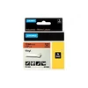Image de Ruban vinyle noir sur orange 12MM pour rhinopro